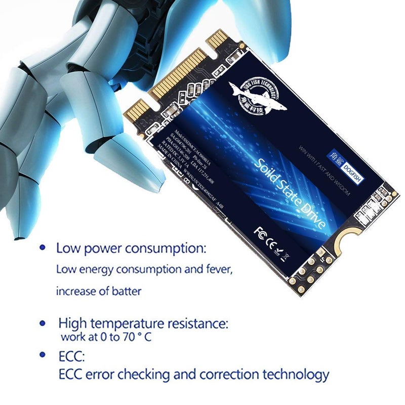 DogFish SSD SATA M.2 2242 256GB Dogfish Ngff Internal Solid State Drive High Performance Hard Drive for Desktop Laptop SATA III 6Gb/s Includes SSD 60GB 120GB 240GB 250GB 480GB 500GB 1TB (256GB M.2 2242) - Image 2
